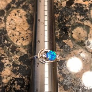 STERLING SILVER CREATED OPAL 6 3/4 RETAIL 158 NWT